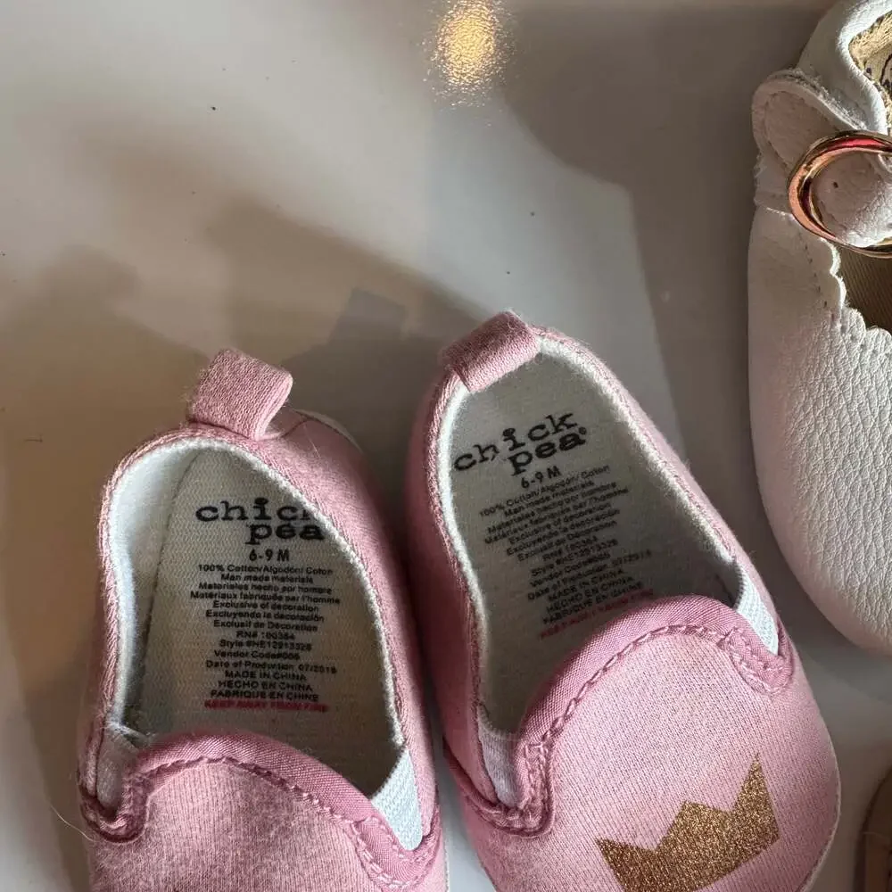 Lot of 10 pairs of Baby girl shoes 0M-Size 3 - Picture 6 of 9